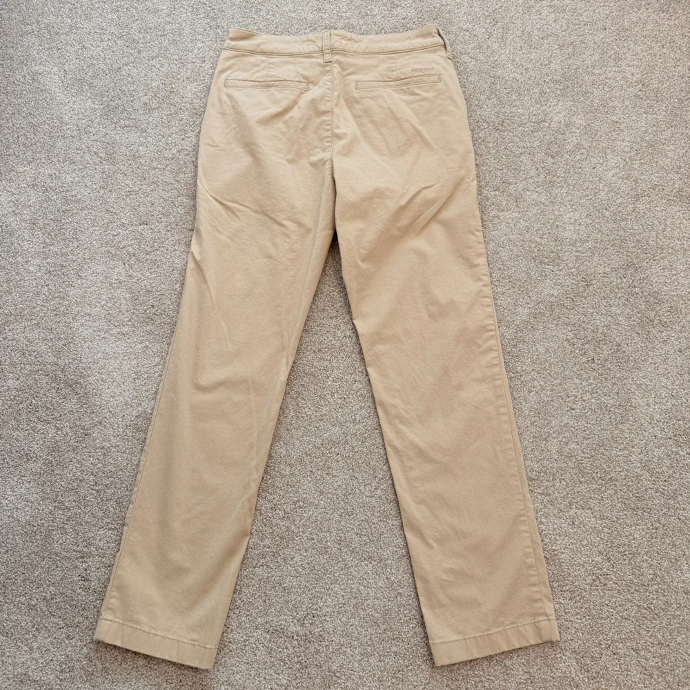 Hollister Slim Straight Chino Pants Mens 28x30 Tan Khaki Cotton Zip Pocket
